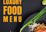 design a professional restaurant food menu